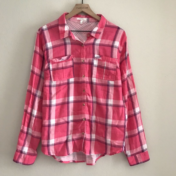 Maurices Tops - Maurice’s | Plaid & Lace Button Down Long Sleeve